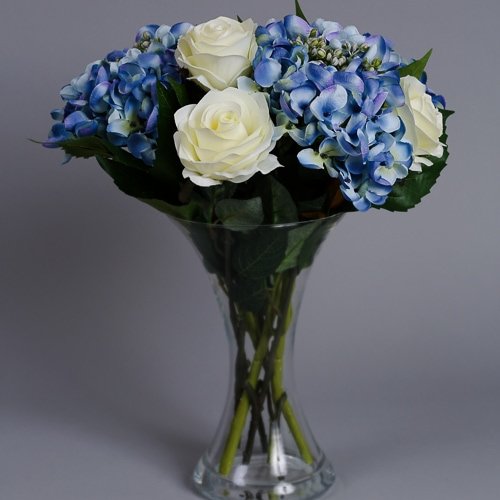 Artificial Blue Hydrangea silk flowers 3