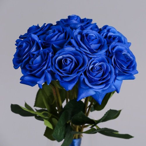 Artificial Blue Rose silk flowers 3