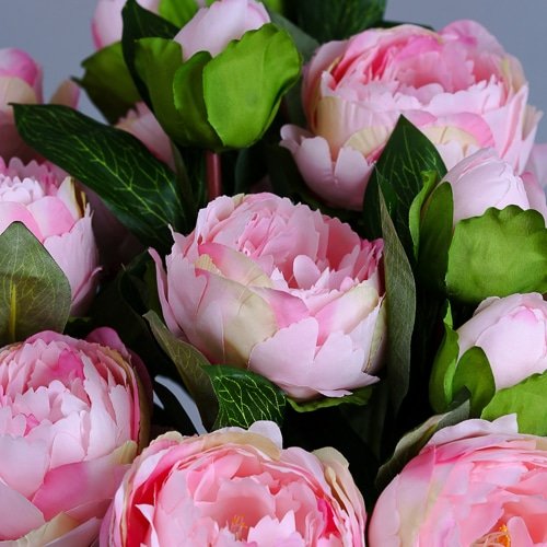 Artificial Pink Peonies silk flowers 4