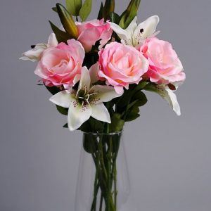 pink roses artificial