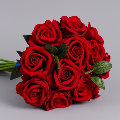 Artificial Red Roses silk flowers 10