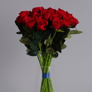 24 red roses artificial flowers