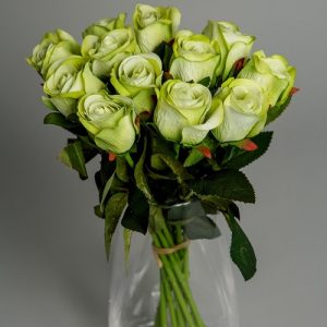 green Artificial Flowers Green Roses