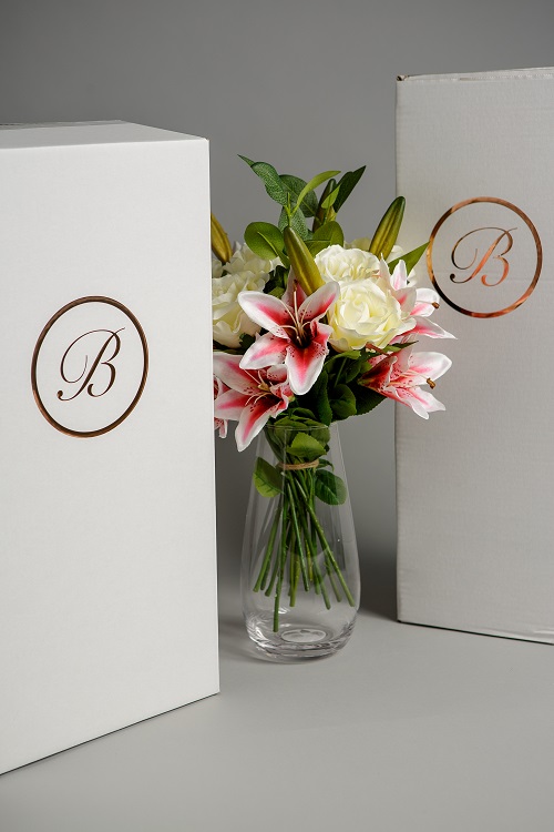 How are your artificial flowers delivered? 2 Artificial Wonderful Lily Rose silk flower 9