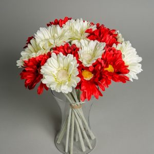 AIFUSI Artificial Flowers Daisy Flower White Artificial Gerber Daisy Fake Plant for Home,Office,Wedding Decoration