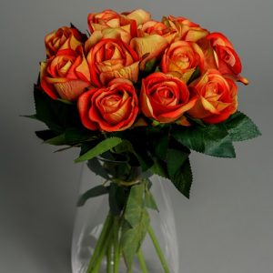 Orange Roses Orange Artificial Flowers