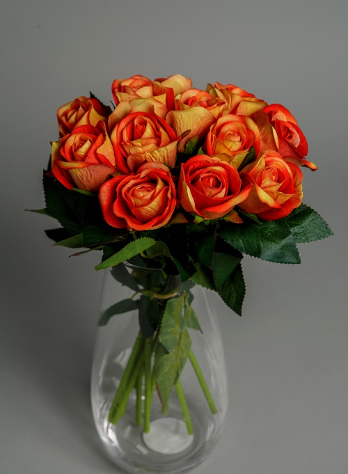 Orange Roses Orange Artificial Flowers