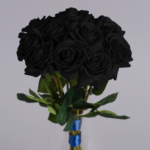 artificial black roses