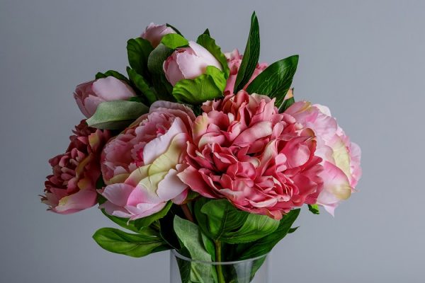 Silk pink peonies 2