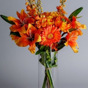 artificial flowers orange