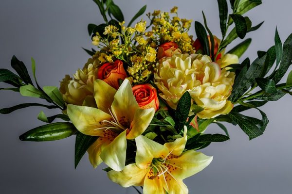 artificial flowers yellow
