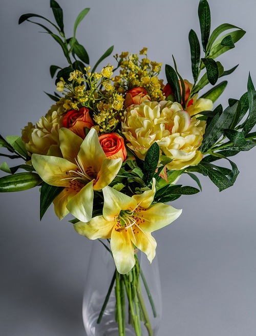 artificial flowers yellow