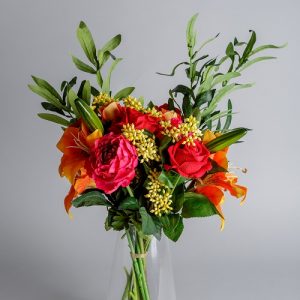 faux flower arrangement