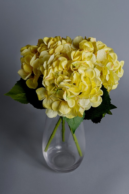 Luxury Silk Hydrangea Yellow Hydrangea Blueberry Street Flowers