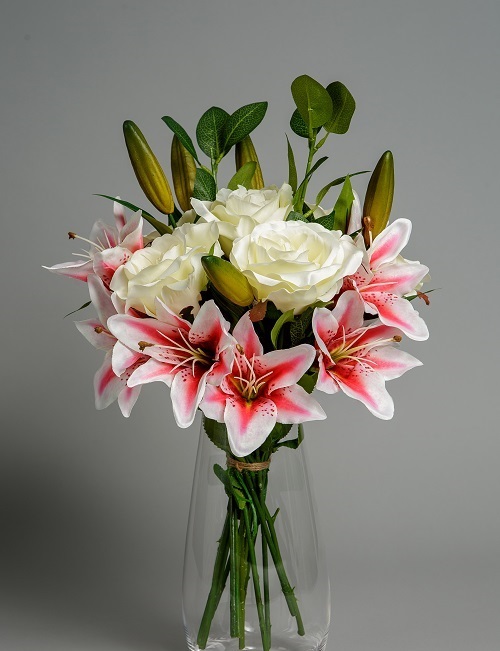 Artificial Lilies in Pink