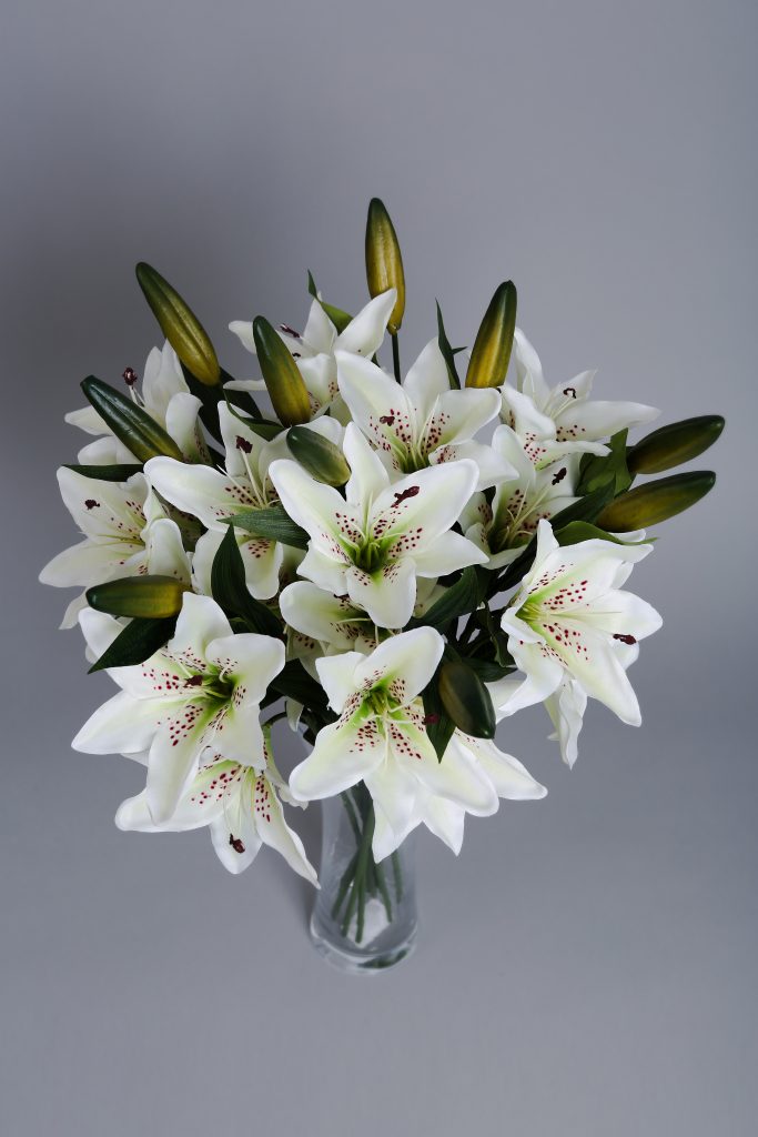 Artificial Lilies in White