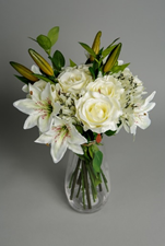 Bouquet of Artificial Friendship Lilies