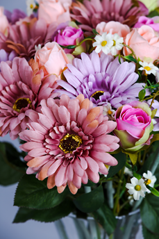 The Beautiful Meaning Behind Artificial Gerberas 3 Pink and Purple Gerbera Daisies