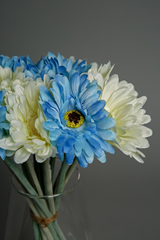 The Beautiful Meaning Behind Artificial Gerberas 1 Blue and White Artificial Gerberas